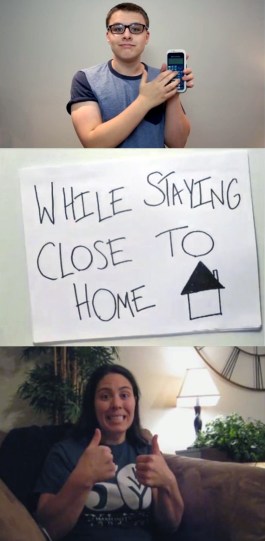 Screenshots from videos made by, from top, Daniel Hart, Brianna Lehman, and Kama Erpelding, all students at Ivy Tech Northeast. 