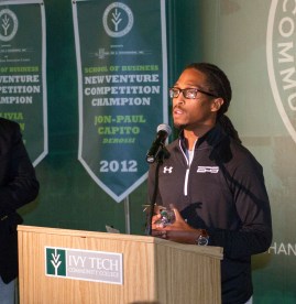 Morgan Williams won Ivy Tech Northeast’s 2015 New Venture Competition, in its fifth year. Williams is the founder of Elite Performance Scouting.