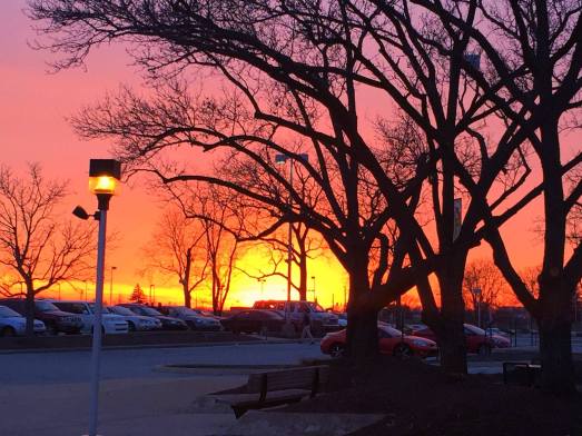 Kerns captured a sunset in December on North Campus.
