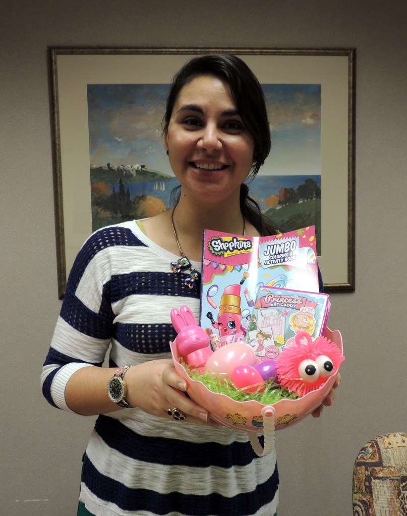 A finished basket for a little girl