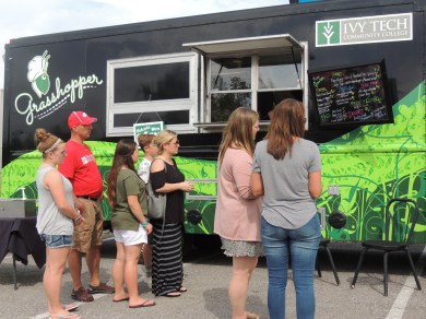 Ivy Tech Northeast's new food truck, Grasshopper, makes its debut